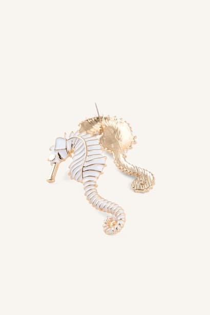 Woman Seahorse Earrings Jewellery (٣)