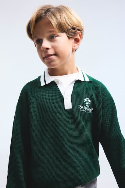 Boy Textured Knit Pullover