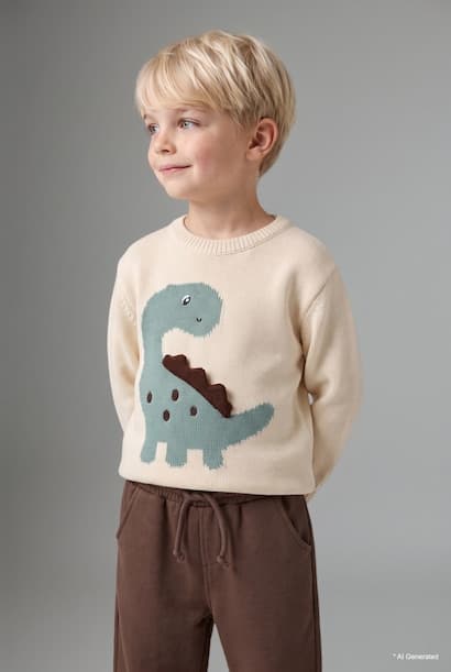 Baby Boy Oversize Knit Pullover