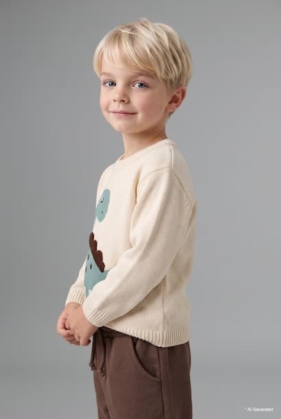 Baby Boy Oversize Knit Pullover (3)