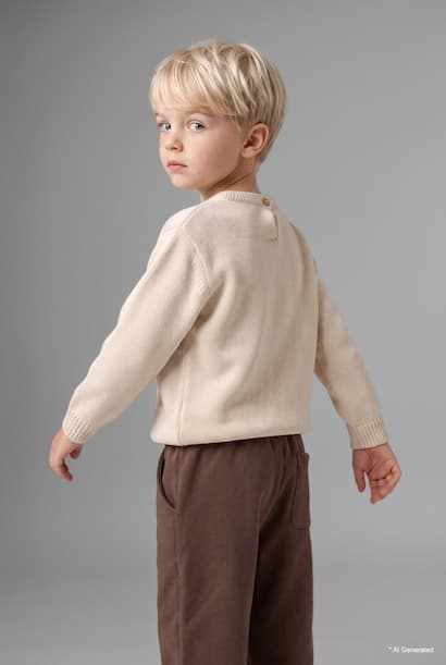 Baby Boy Oversize Knit Pullover (4)