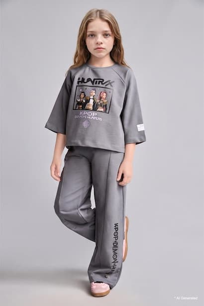 Girl Kpop Demon Hunters Licensed Grey Set