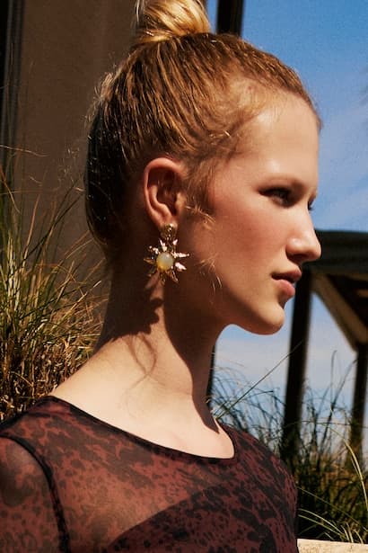 Woman Sun Figure Earrings