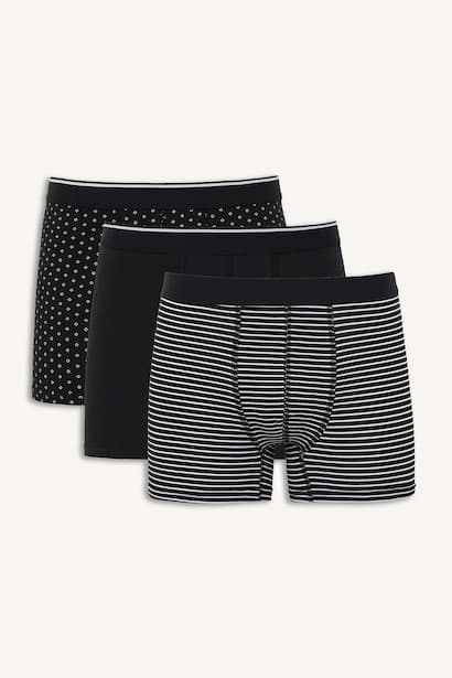 Regular Fit Cotton Striped 3 Piece Boxers