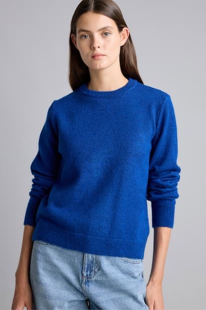 Regular Fit Basic Crew Neck Knit Pullover