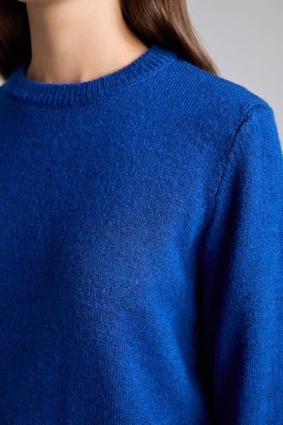 Regular Fit Basic Crew Neck Knit Pullover (٤)