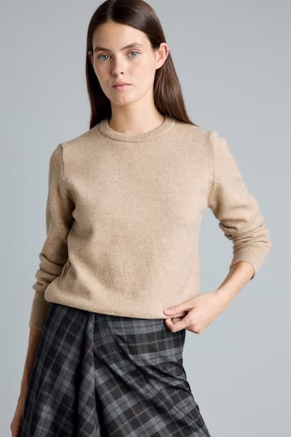 Regular Fit Basic Crew Neck Knit Pullover