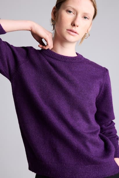 Regular Fit Basic Crew Neck Knit Pullover (٣)