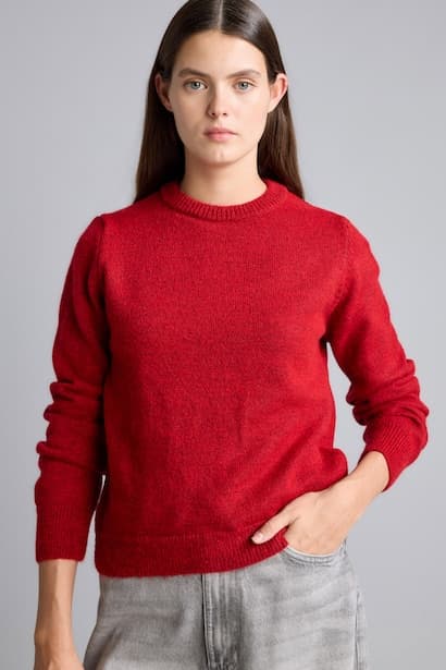 Regular Fit Basic Crew Neck Knit Pullover