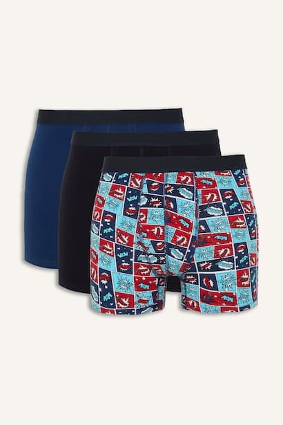 Regular Fit 3-Pack Printed Boxers Underwear
