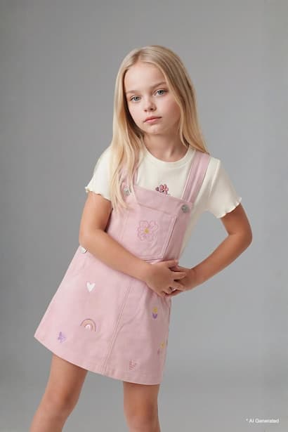 Baby Girl Regular Fit 100% Cotton Long Sleeve Woven Dress