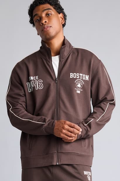 NBA Boston Celtics Standard-Fit Zip-Up Cardigan
