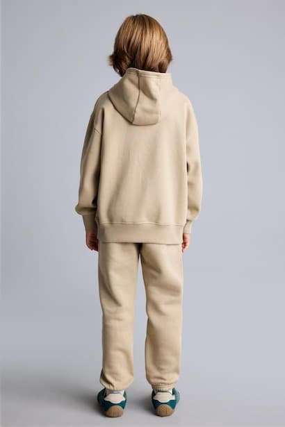 Boy Regular Fit Hooded Printed Kangaroo Pocket Thick Sweatshirt (4)