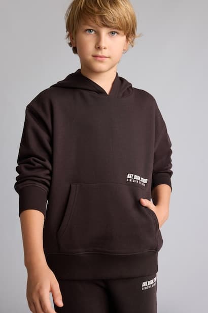 Boy Regular Fit Heavyweight Printed Hoodie