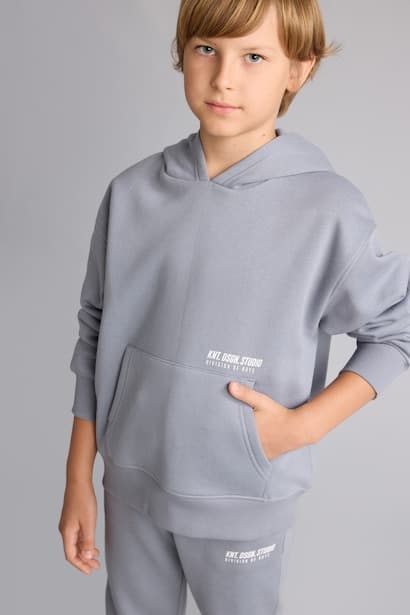 Boy Regular Fit Heavyweight Printed Hoodie