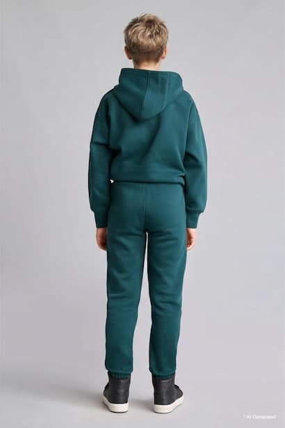 Boy Heavy Fabric Elastic Leg Jogger Sweatpants (4)