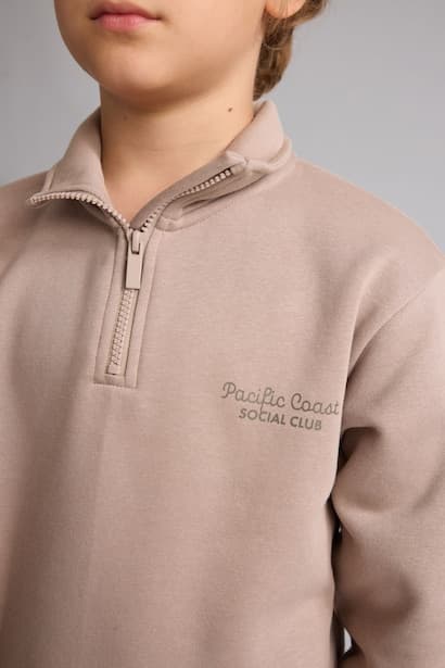 Boy Regular Fit Half-Zip Soft Lining Sweatshirt (4)