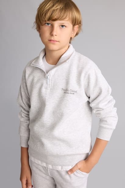 Boy Regular Fit Half-Zip Soft Lining Sweatshirt (3)