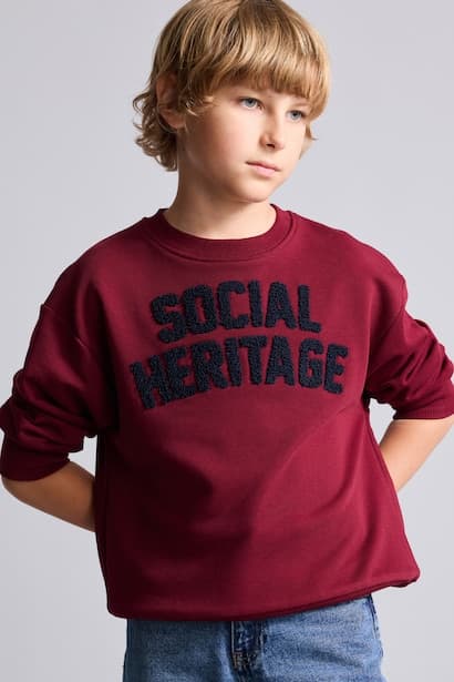 Embroidery Print Oversize Fit Sweatshirt
