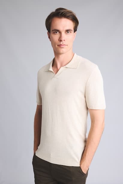Knitwear Short Sleeve Polo T-Shirt (٣)