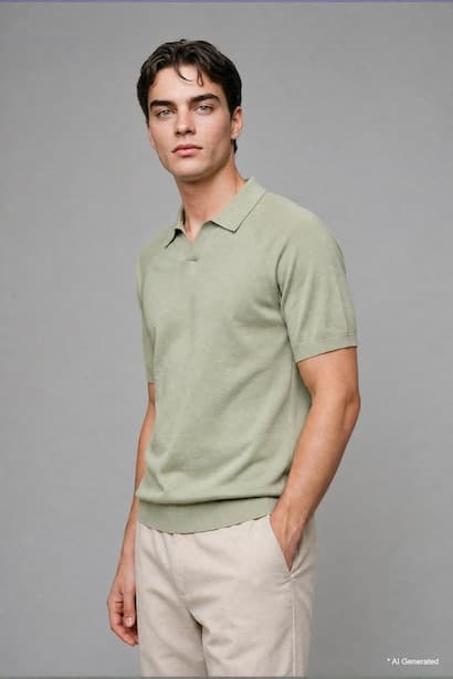 Knitwear Short Sleeve Polo T-Shirt