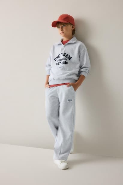 Boy Barrel Fit Grey Printed Trousers