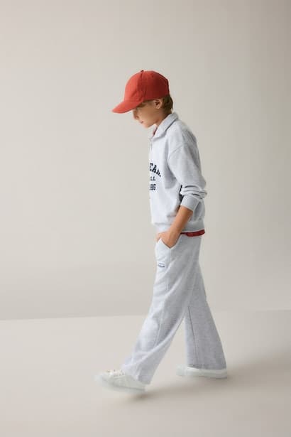 Boy Barrel Fit Grey Printed Trousers (٣)