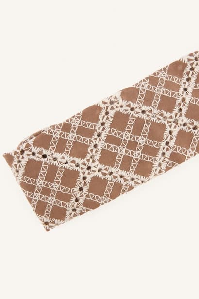Woman Light Brown Plaid Hair Accessory Hair Accessories (٣)