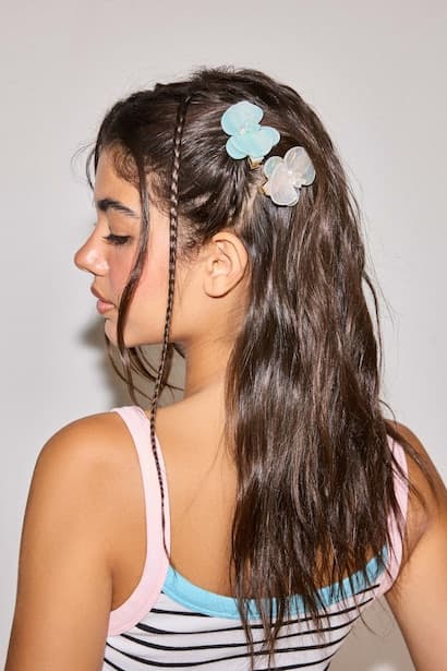Woman 2 Piece Floral Hair Clips Hair Accessories