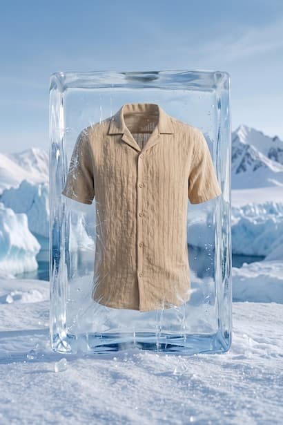 Regular Fit Resort Neck Striped modal Short Sleeve Shirt