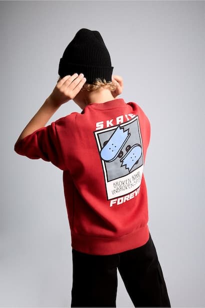 Oversize Fit Soft Hairy Inside Sweatshirt (٤)