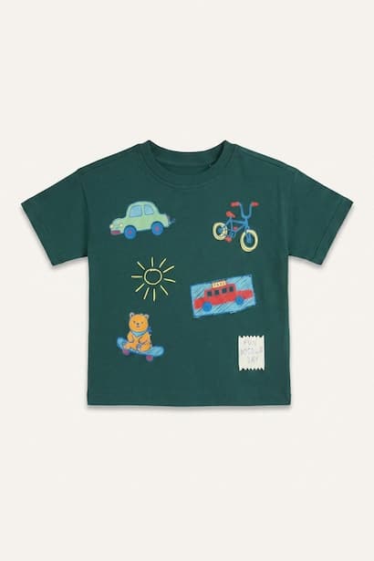 Baby Boy Oversize Printed T-Shirt (٤)
