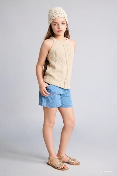 Girl Blue Denim Shorts