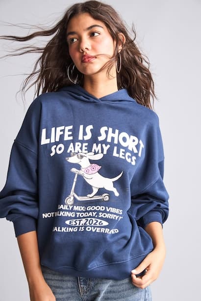 Overshirt Fit Printed Heavyweight Hoodie Knitwear (٤)