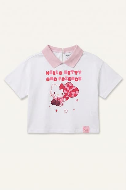Baby Girl White Hello Kitty and Friends 100% cotton Short Sleeved T-shirt