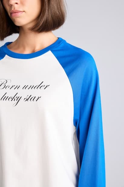 Oversize Fit 100% Cotton Printed Crew Neck Long Sleeve T-Shirt (٤)