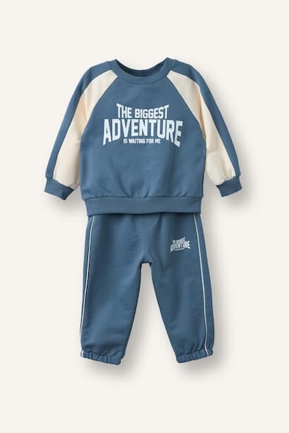 Baby Boy 100% Cotton Sweatshirt Sweatpants 2 Piece Set (4)