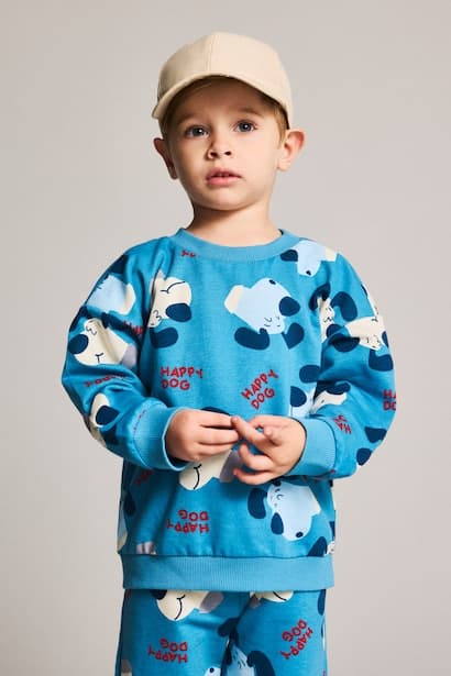 Baby Boy Dog Print Sweatshirt Sweatpants 2 Piece Set (3)