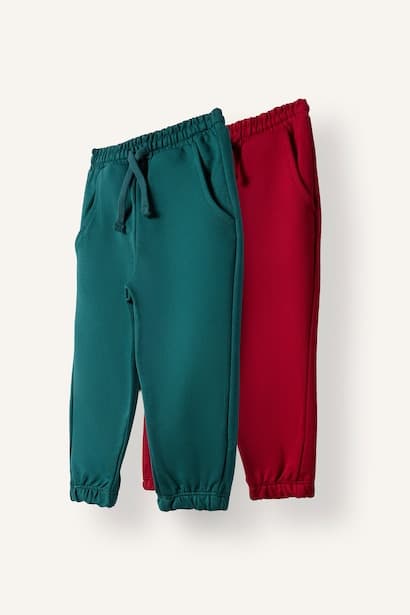 Baby Boy 100% Cotton Oversize Basic Sweatpants Trousers