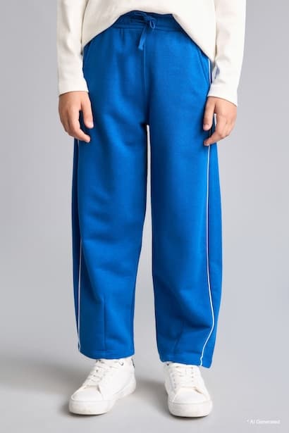 Boy Blue Cotton Barrel Fit Sweatpants (3)