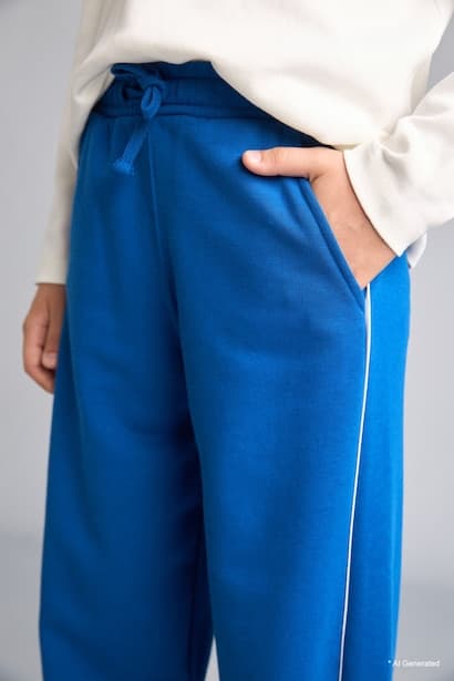 Boy Blue Cotton Barrel Fit Sweatpants (4)
