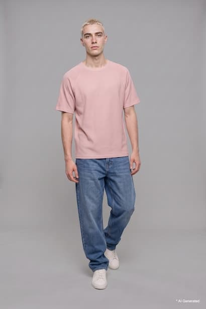 Boxy Fit Crew Neck Short Sleeve T-Shirt