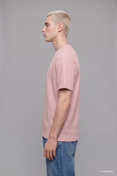 Boxy Fit Crew Neck Short Sleeve T-Shirt (٣)