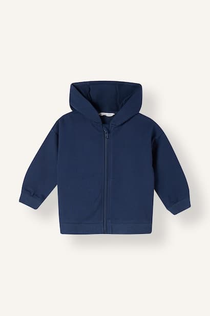 Baby Boy 100% Cotton Hooded Zip-Up Sweatshirt Cardigan