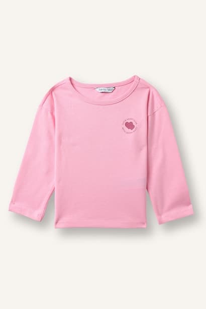 Baby Girl Regular Fit Crew Neck Cotton Long Sleeve T-Shirt