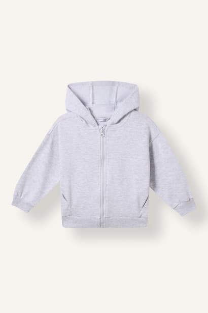 Baby Girl Basic Zip-Up Hoodie