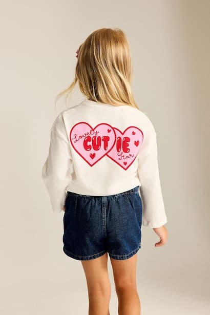 Baby Girl 100% Cotton Denim Shorts (٣)