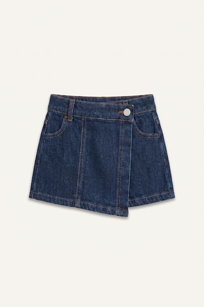 Baby Girl 100% Cotton Denim Shorts (٤)