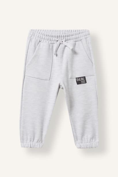Baby Boy Jogger Fit Label Detailed Sweatpants Trousers
