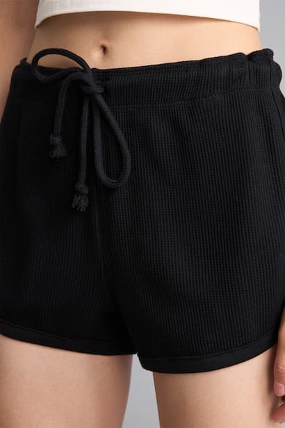 Cotton Waffle- exture Shorts Homewear (٤)